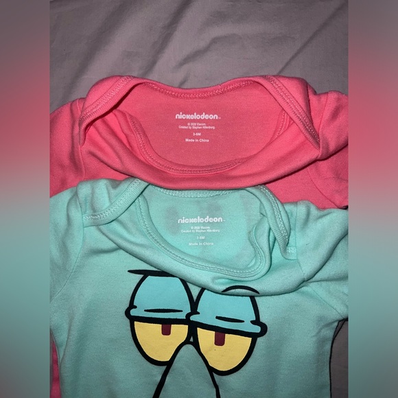 SpongeBob Themed Onesie _ Patrick and Squidward Size 3-6 M - Picture 5 of 5